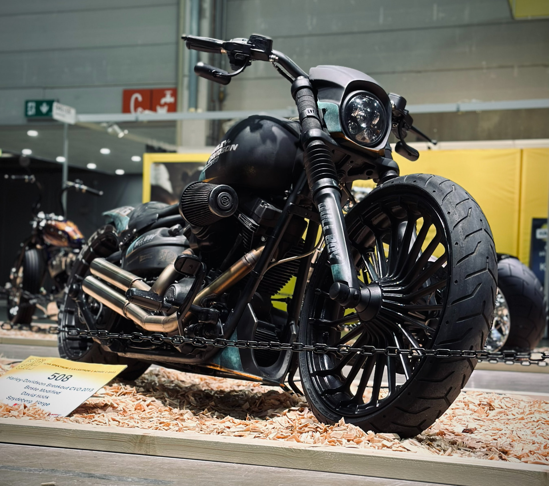 Breakout CVO on display at a custom bike show