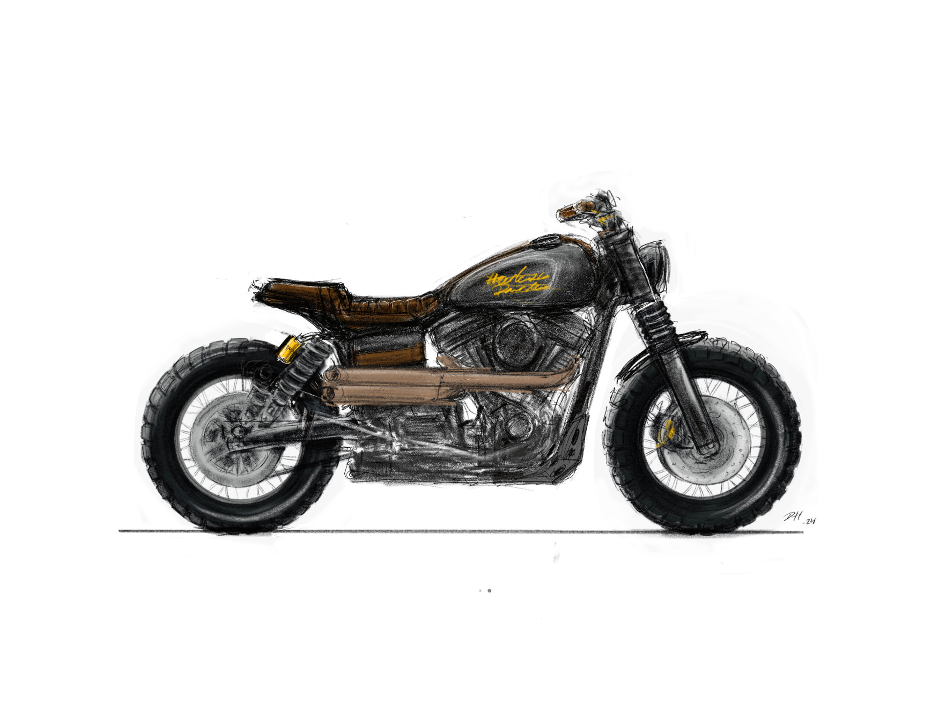 Tank graphic sketch for Dyna Scrambler