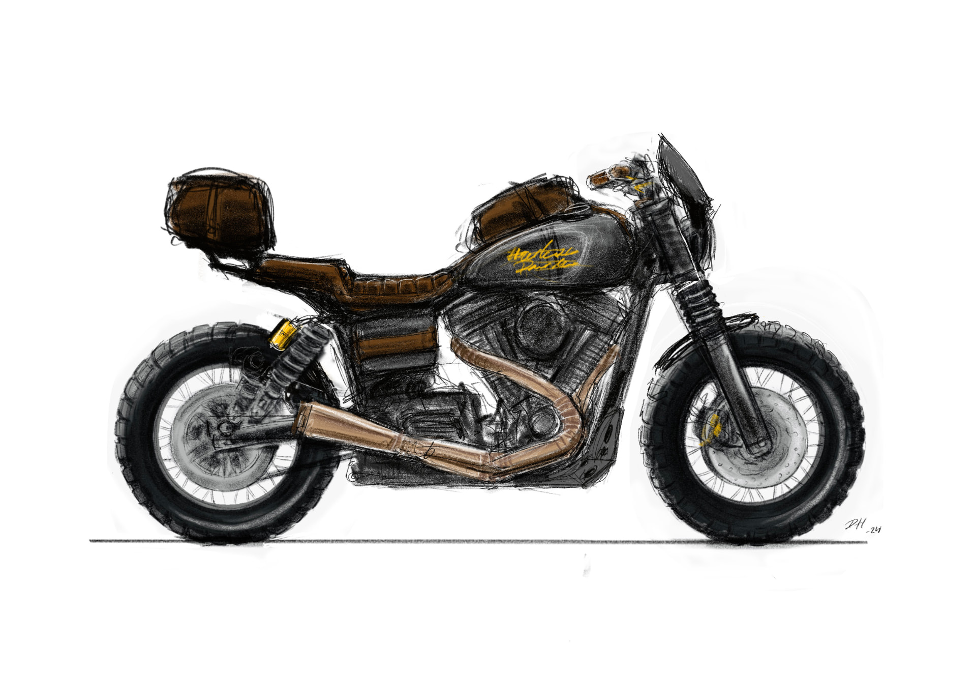 Final paint sketch for Dyna Scrambler